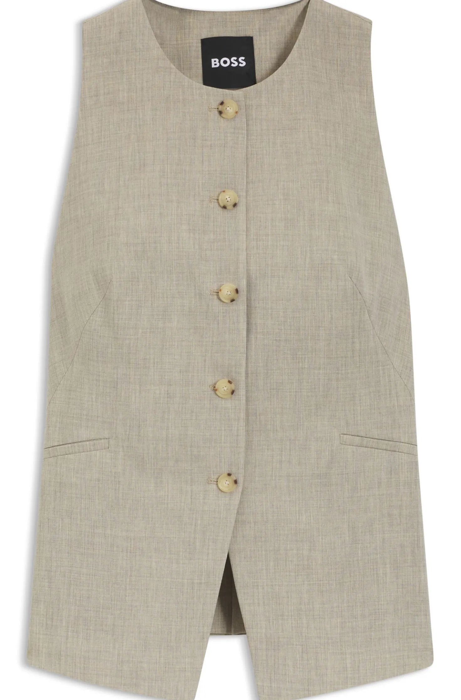 Slim-fit waistcoat in virgin wool
