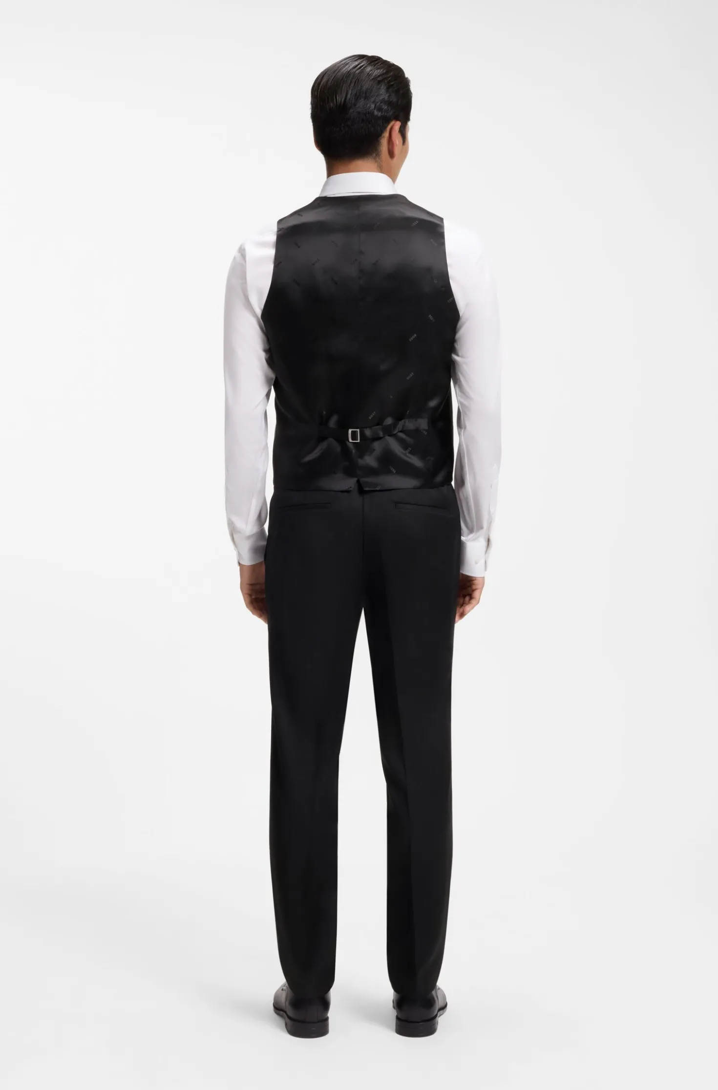 Slim-fit waistcoat in virgin-wool serge