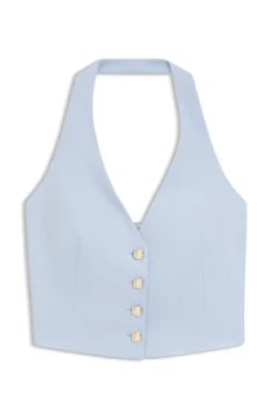 Slim-fit waistcoat with halterneck