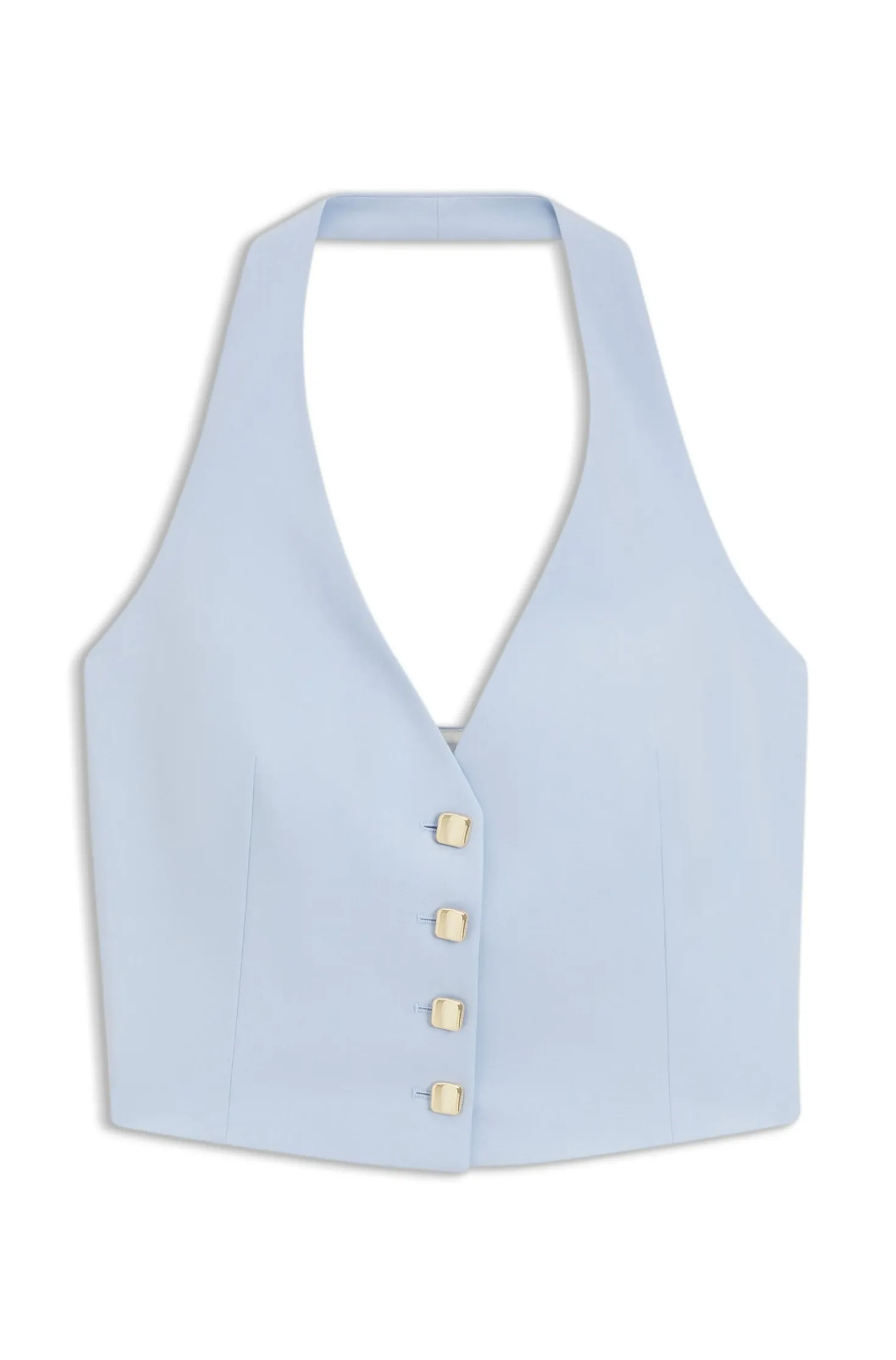 Slim-fit waistcoat with halterneck
