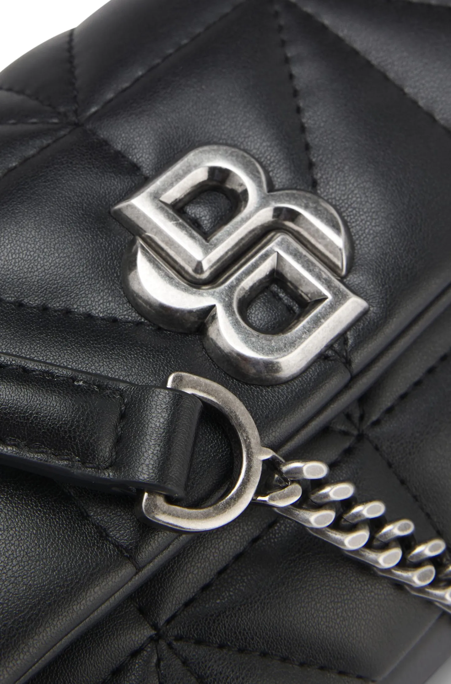 Small quilted shoulder bag with Double B monogram