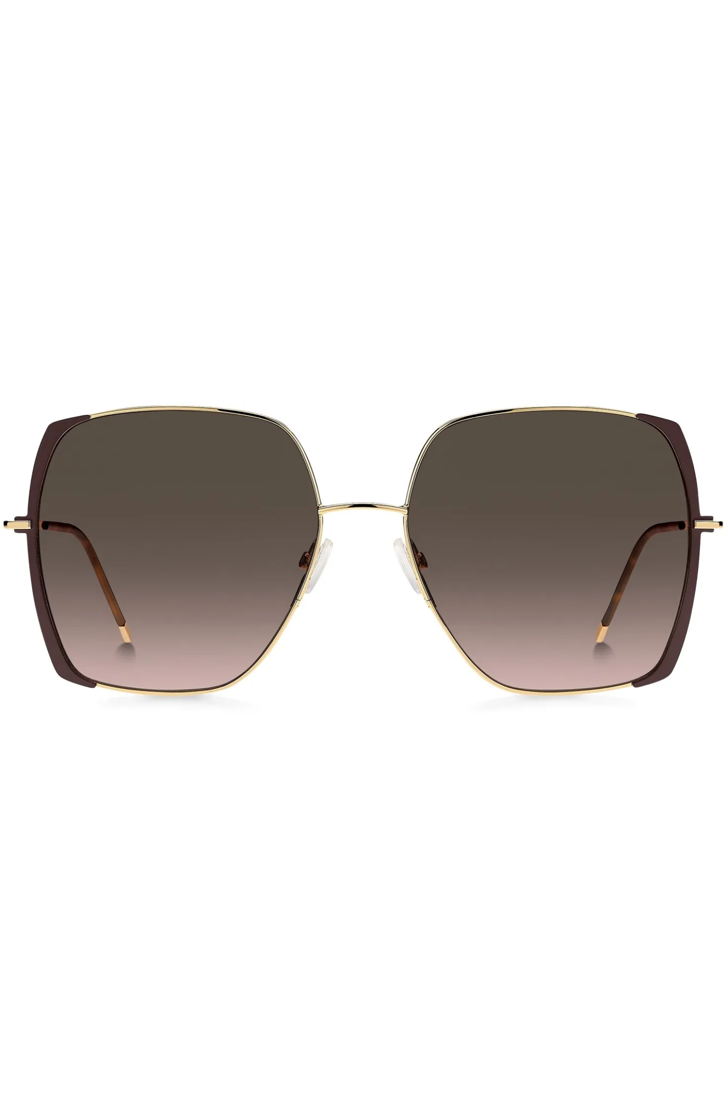 Steel sunglasses in brown and gold tones