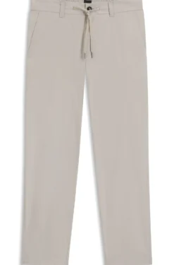 Straight-fit chinos in cotton-blend poplin