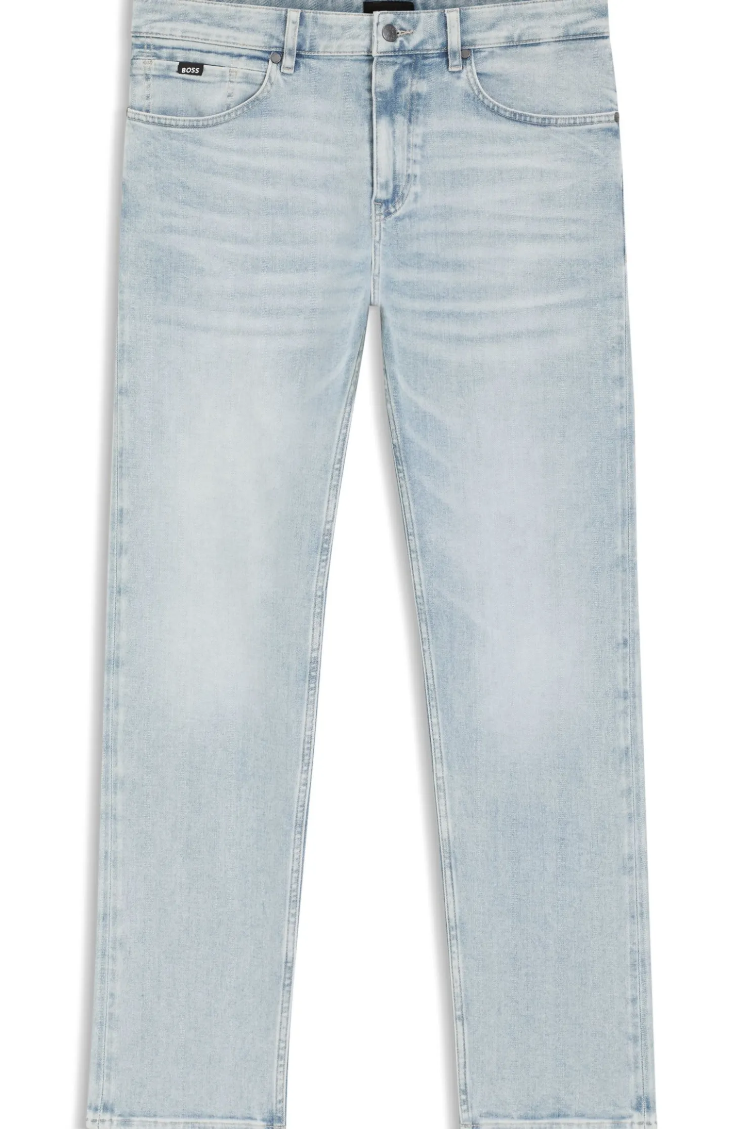 Straight-fit jeans in blue super-soft stretch denim