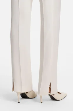 Straight-fit trousers in matte fabric