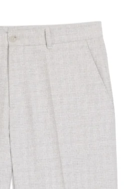 Straight-fit trousers in virgin wool and cotton