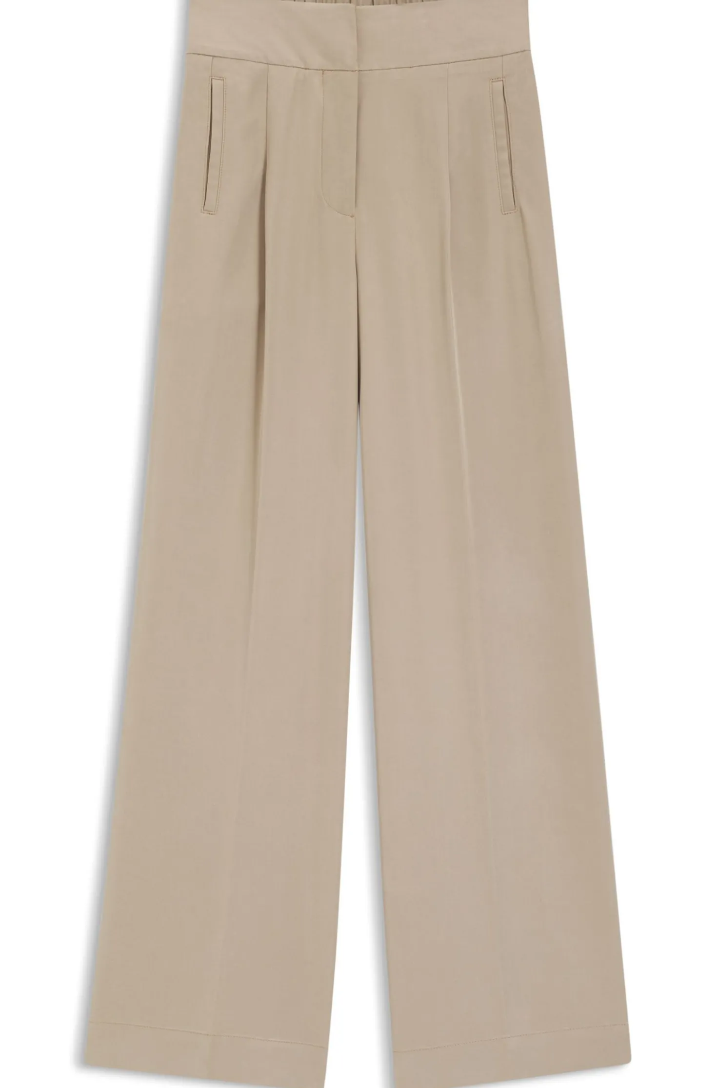 Straight-fit trousers with pleat front