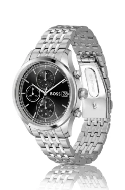 Stratus chronograph watch with seven-link bracelet