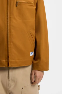 Stretch-cotton jacket with zipped chest pocket