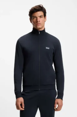Stretch-cotton loungewear tracksuit with logos
