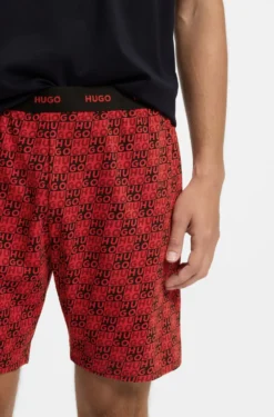 Stretch-cotton pyjamas with stacked logos