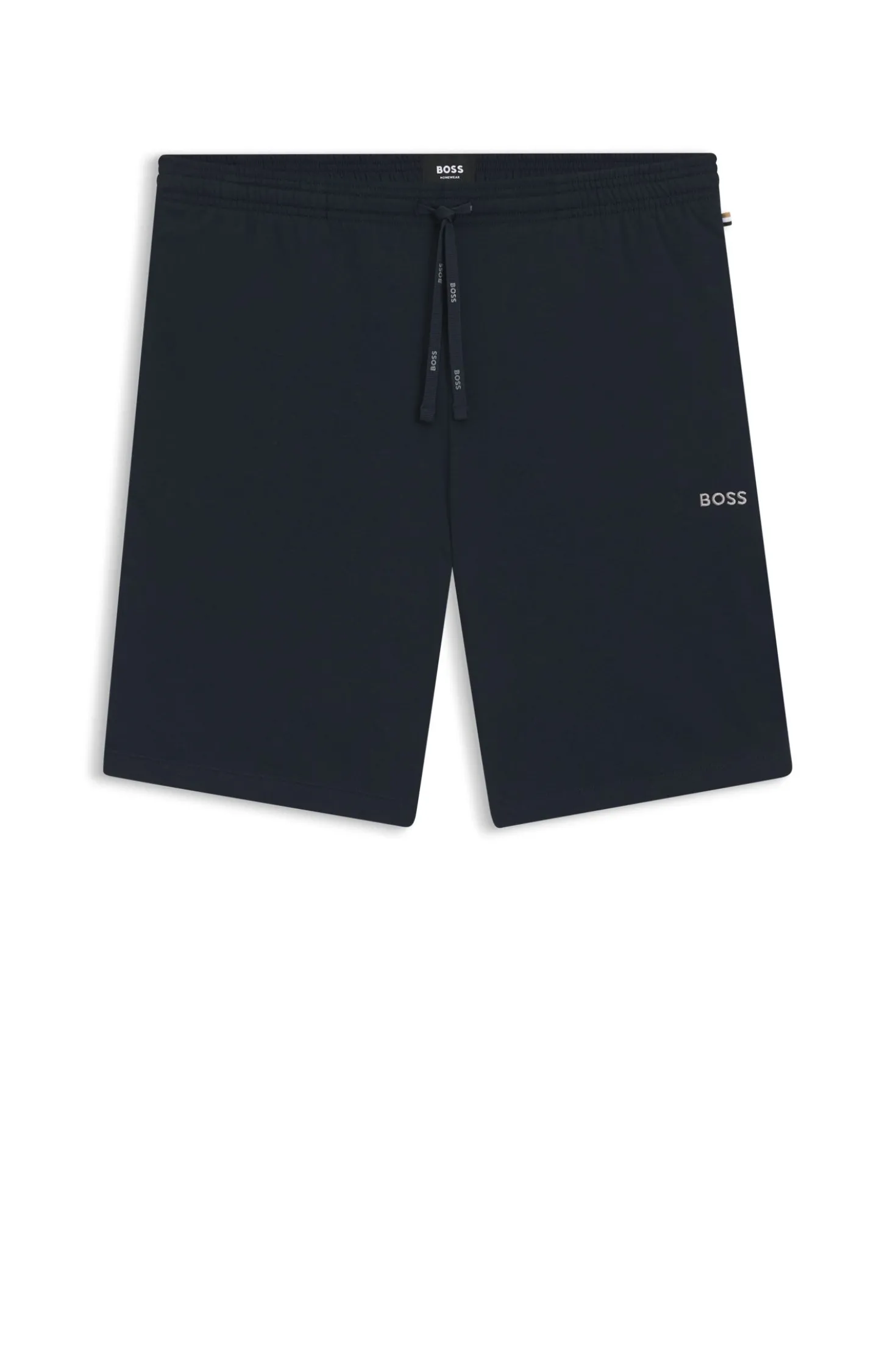 Stretch-cotton shorts with embroidered logo