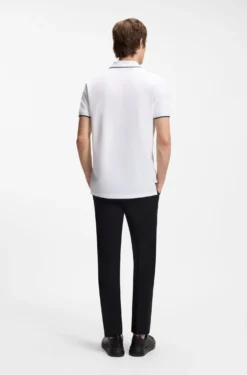 Stretch-cotton slim-fit polo shirt with contrast trims