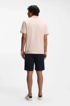 Stretch-cotton slim-fit polo shirt with logo patch