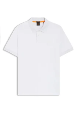 Stretch-cotton slim-fit polo shirt with logo patch