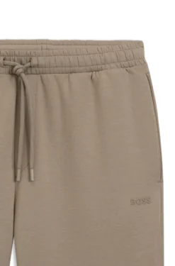 Stretch-cotton tracksuit bottoms with logo detail