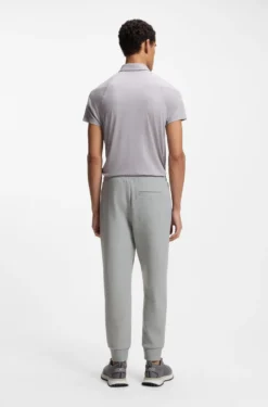 Stretch-cotton tracksuit bottoms with logo detail