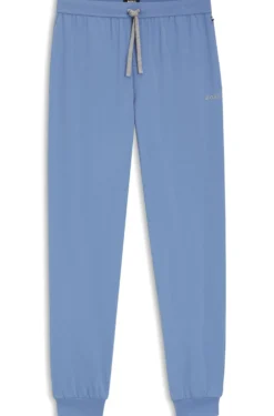 Stretch-cotton tracksuit bottoms with embroidered logo
