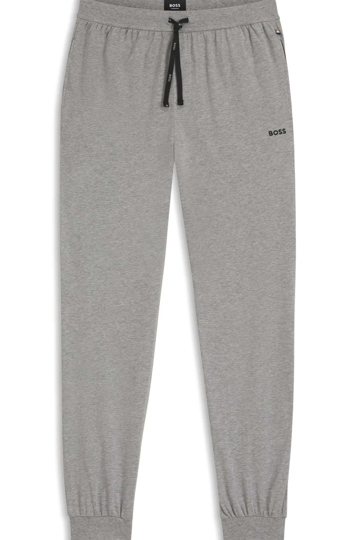 Stretch-cotton tracksuit bottoms with embroidered logo