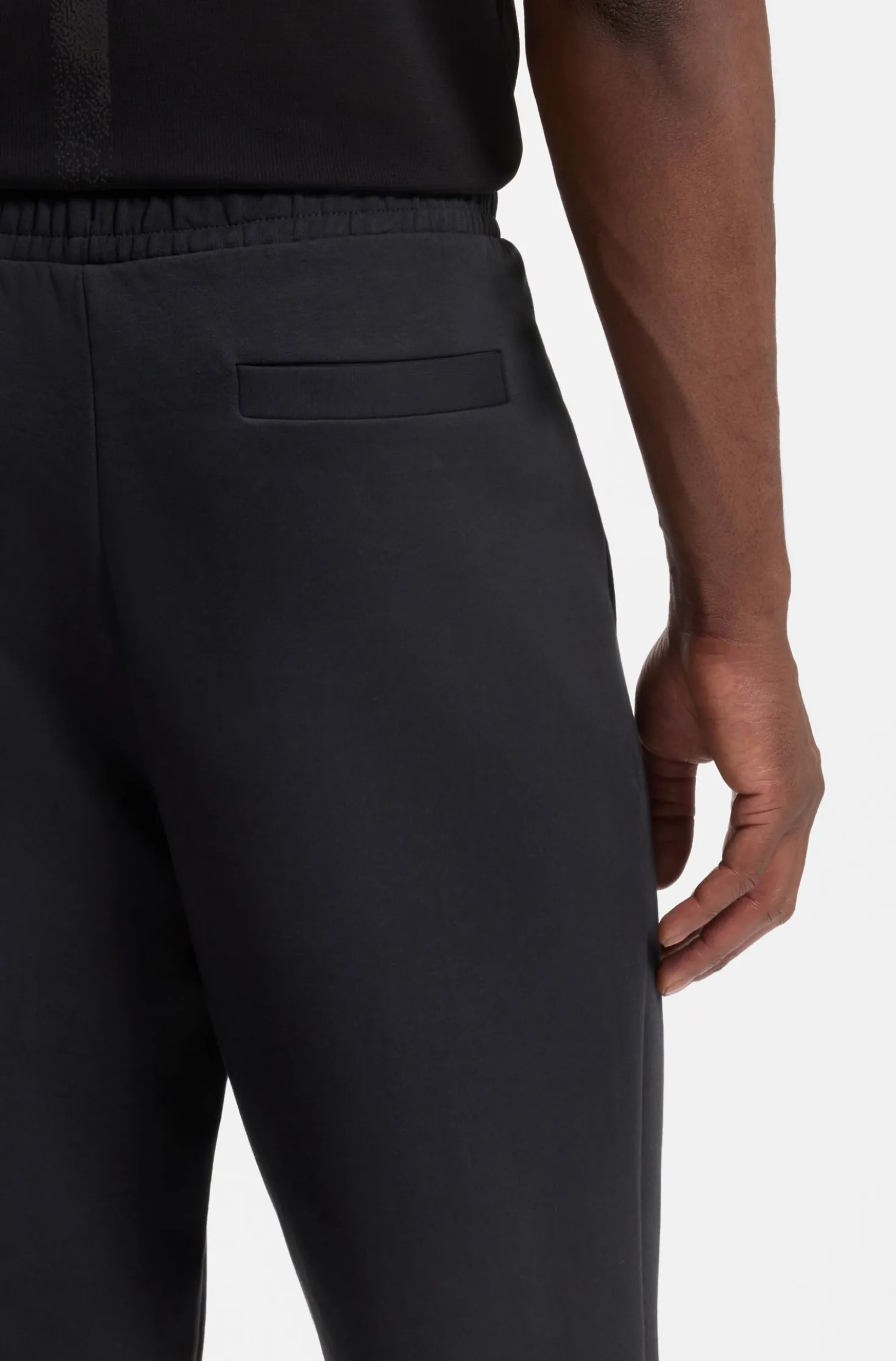 Stretch-cotton tracksuit bottoms with logo print