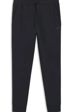 Stretch-cotton tracksuit bottoms with logo print