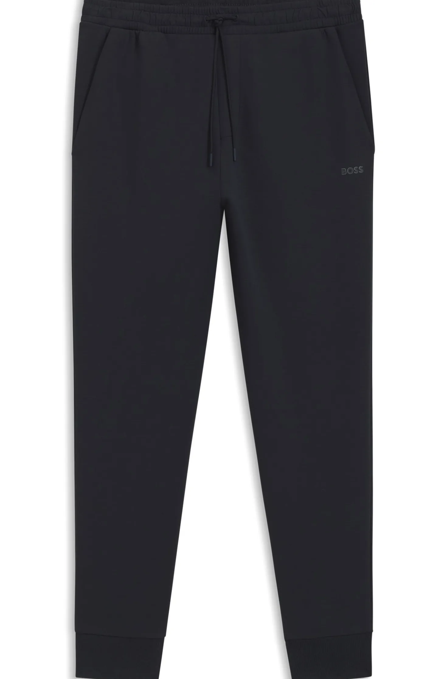 Stretch-cotton tracksuit bottoms with logo print