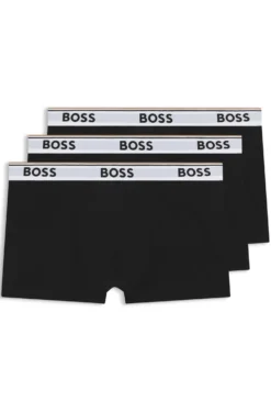 Stretch-cotton trunks with repeat logos