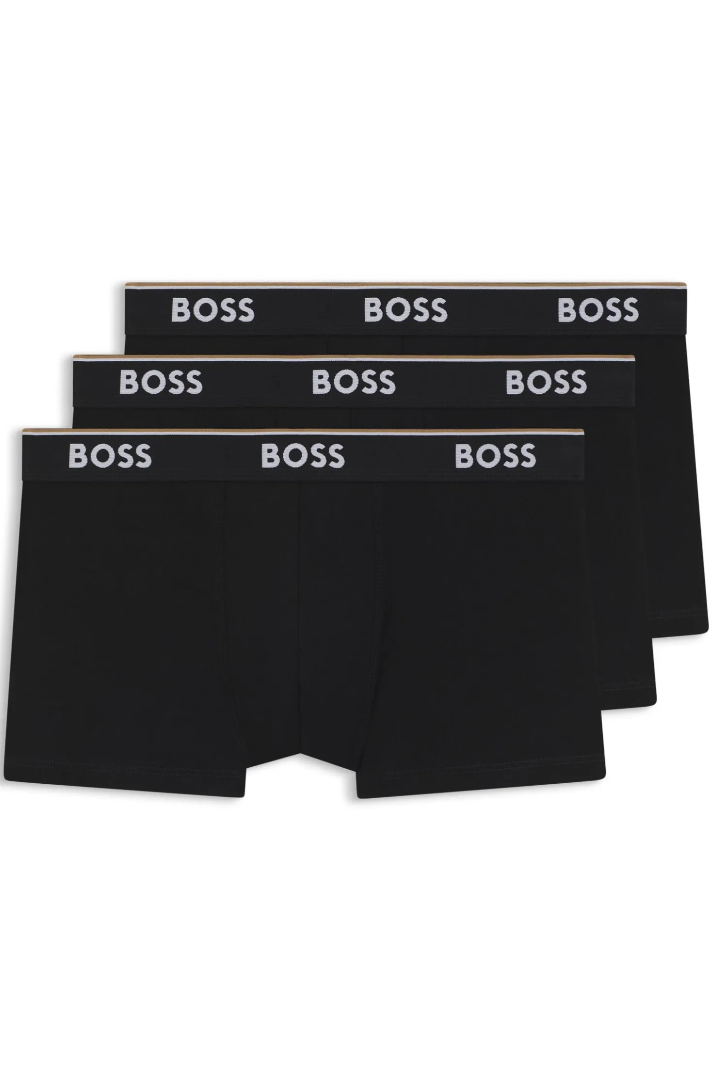Stretch-cotton trunks with repeat logos