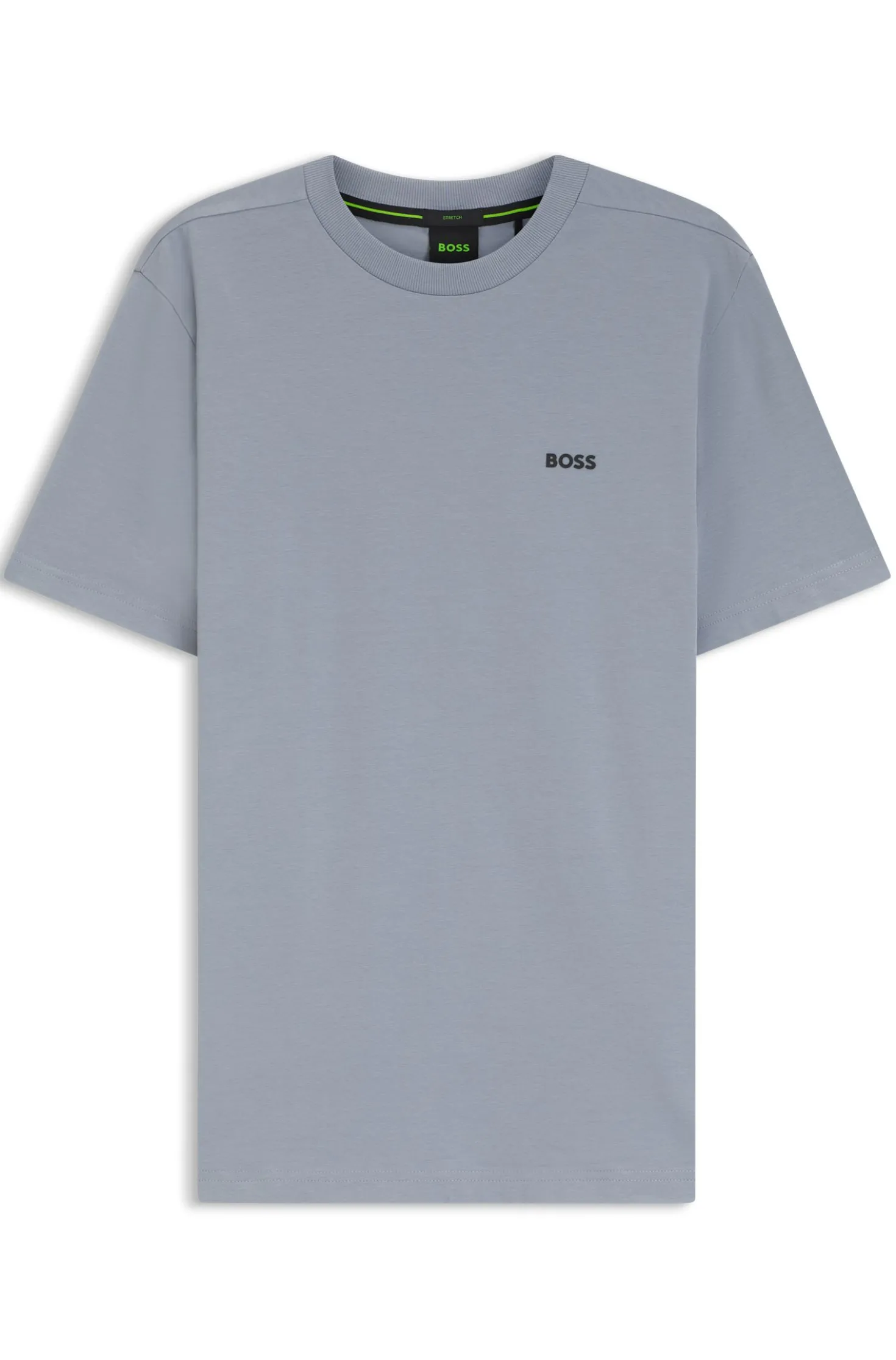 Stretch-cotton T-shirt with contrast logo