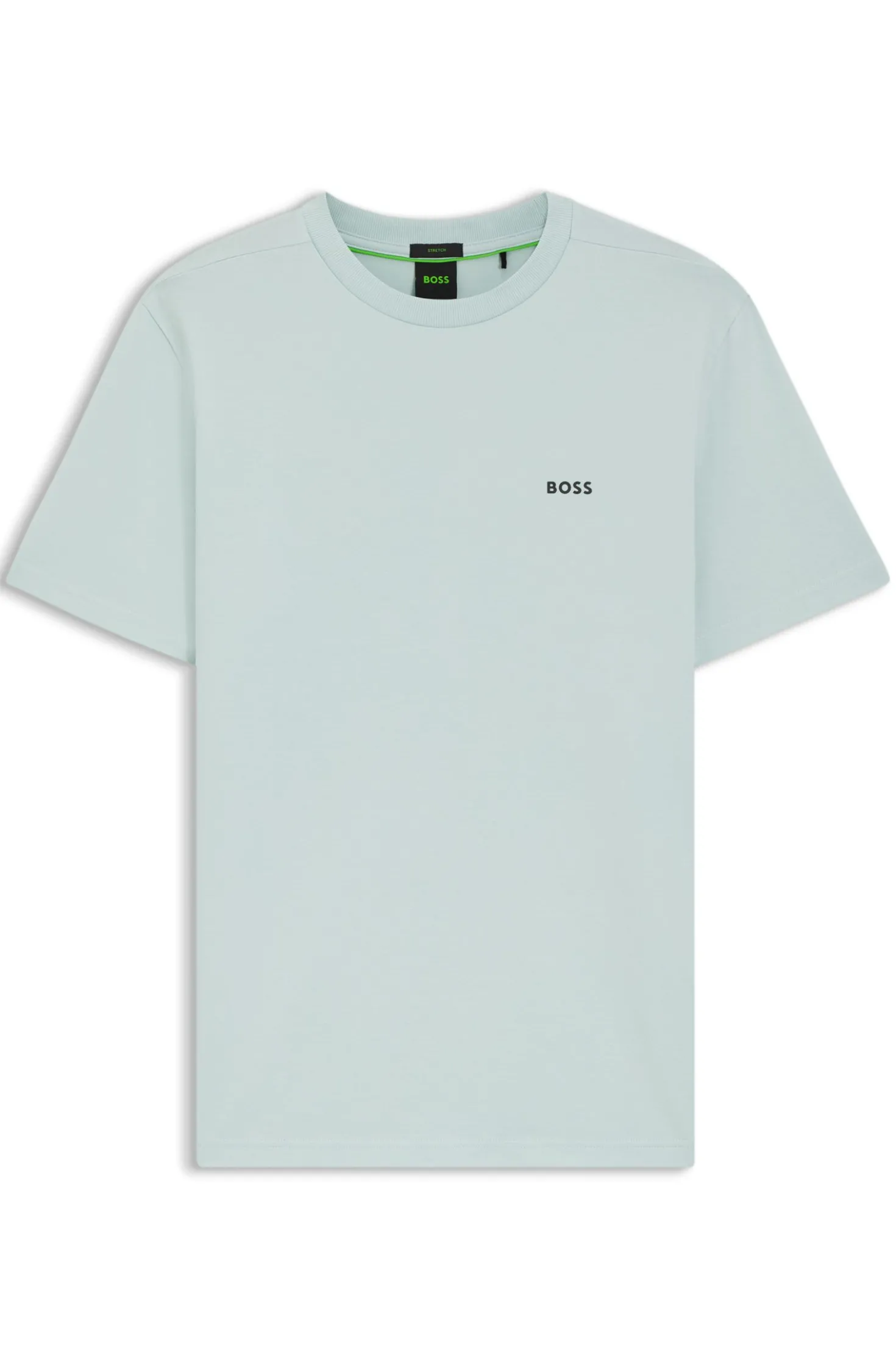 Stretch-cotton T-shirt with contrast logo