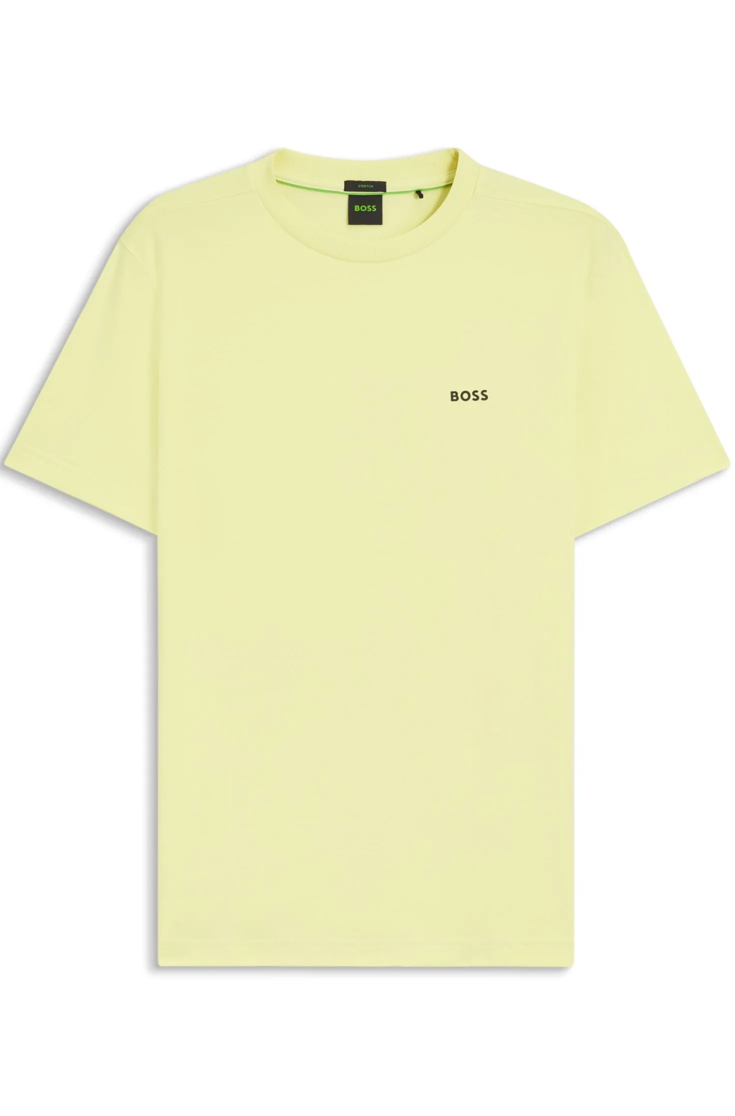 Stretch-cotton T-shirt with contrast logo