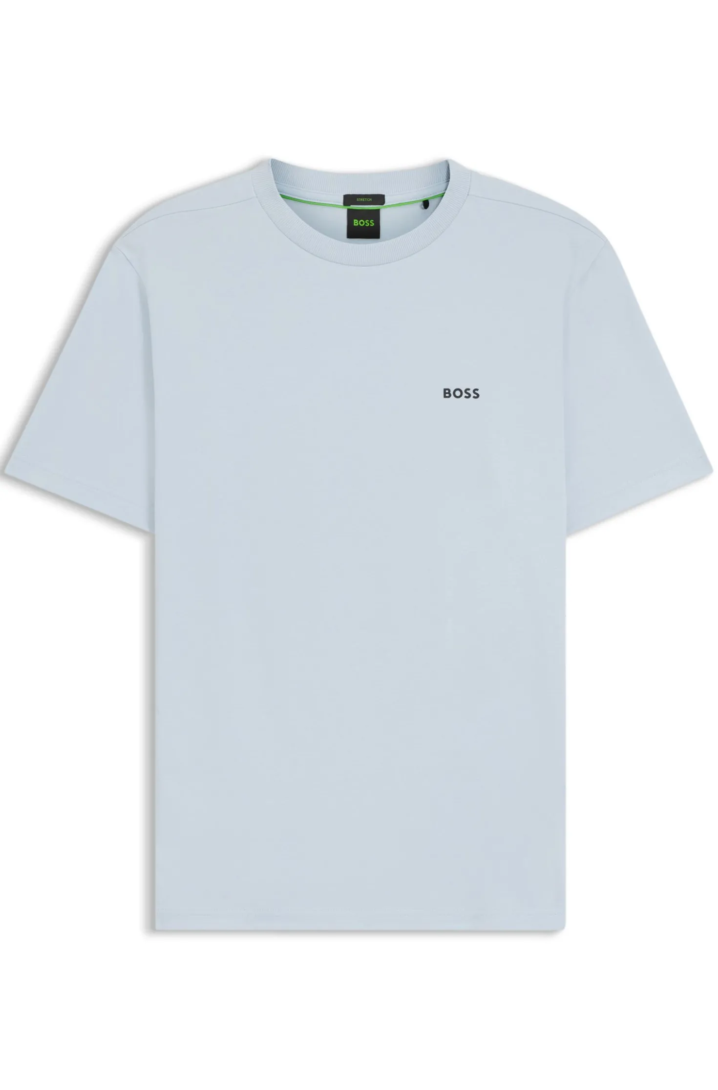 Stretch-cotton T-shirt with contrast logo