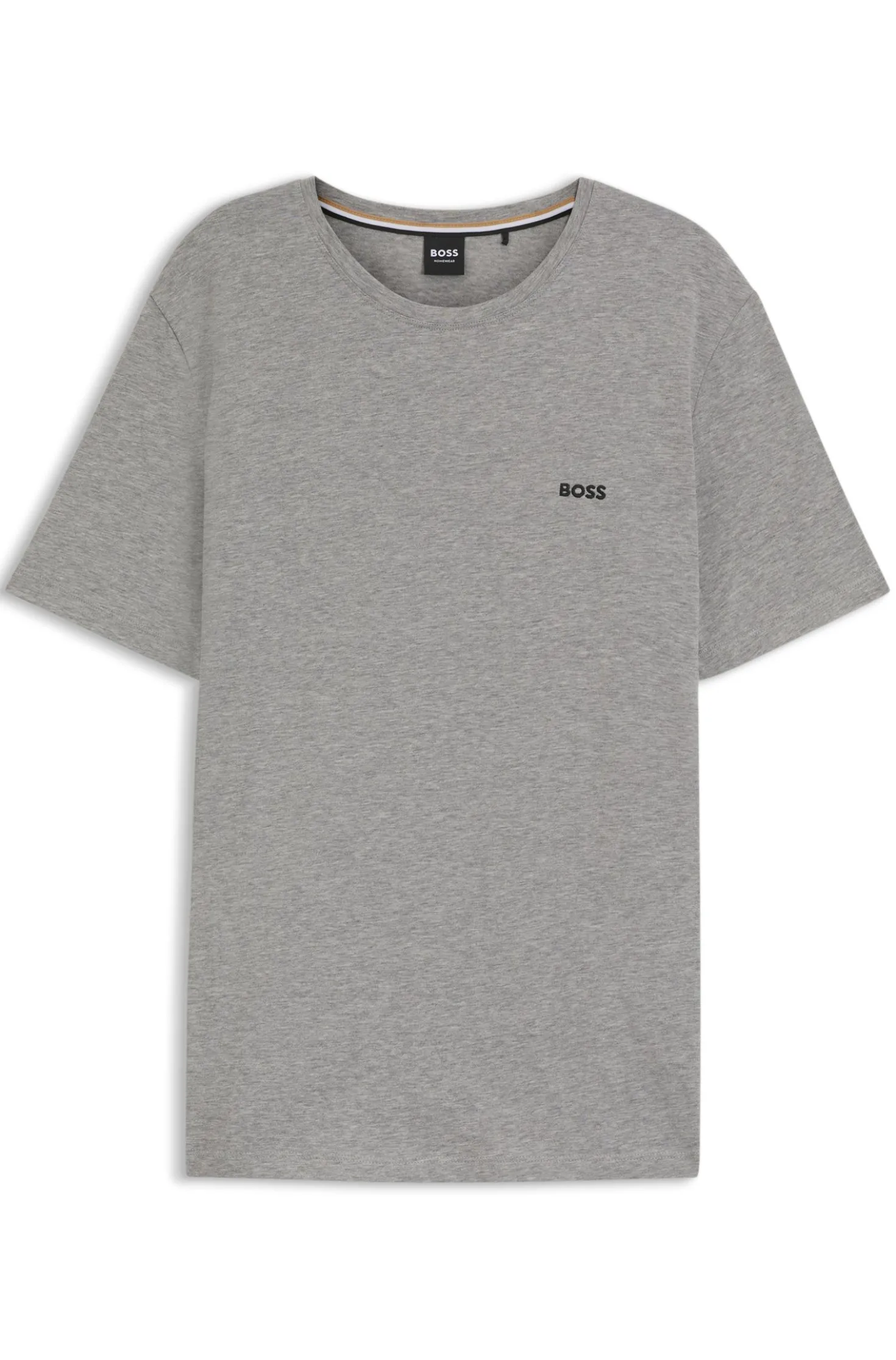 Stretch-cotton T-shirt with embroidered logo
