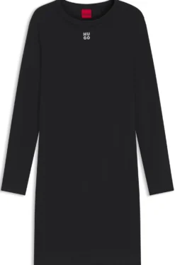 Stretch-jersey dress with stacked logo
