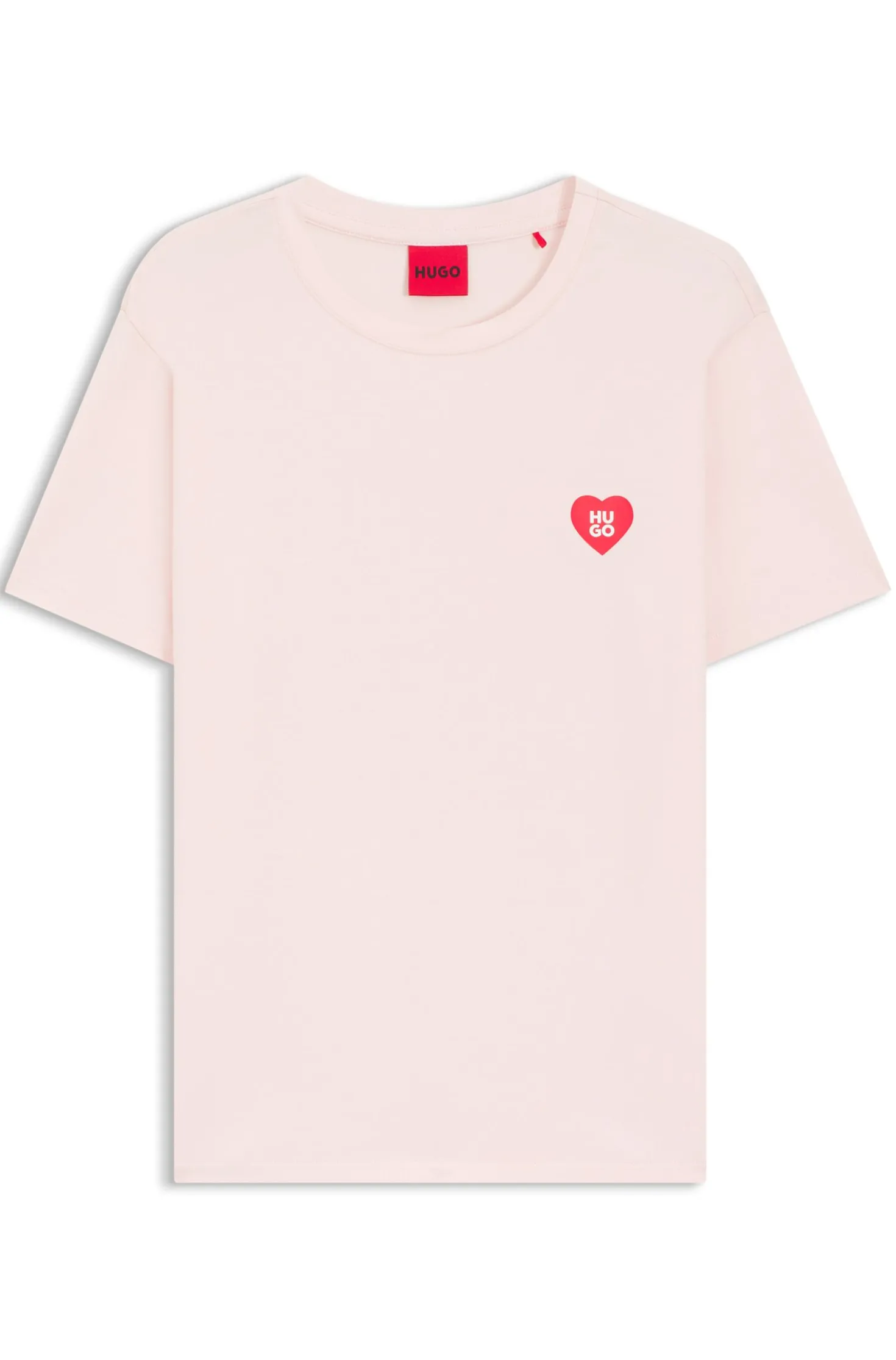 Stretch-jersey pyjama T-shirt with logo print
