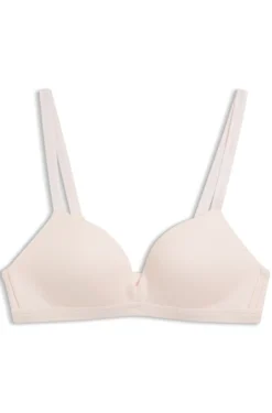Stretch-jersey triangle bra with logo straps