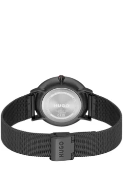 #Style 3H all-black watch with mesh bracelet