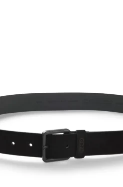 Suede belt with tonal pin buckle