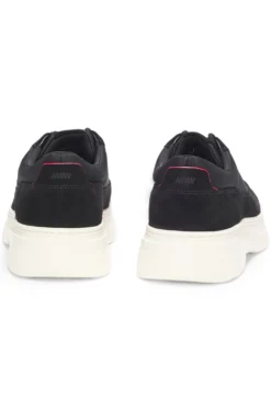 Suede Derby shoes with canvas trims