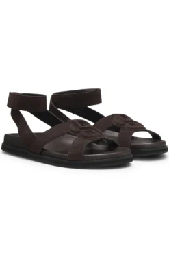 Suede sandals with Double B monogram