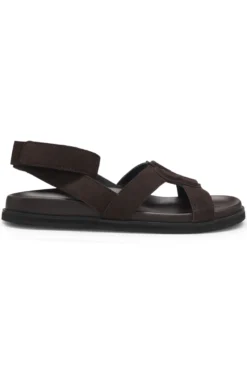 Suede sandals with Double B monogram