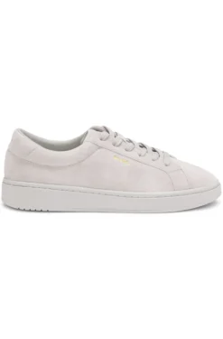 Suede trainers with gold-tone foil logo