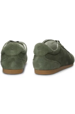 Suede trainers with logo details