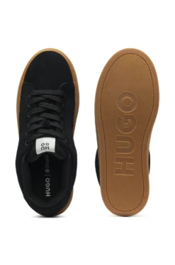Suede trainers with padded tongue
