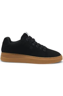 Suede trainers with padded tongue