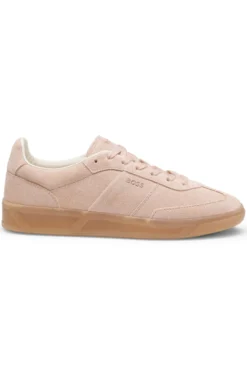 Suede trainers with rubber sole