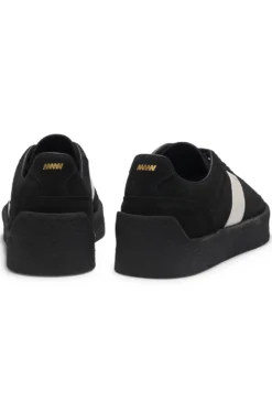 Suede trainers with side stripe