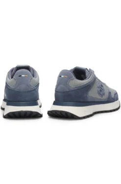 Suede-trim trainers with Double B monogram