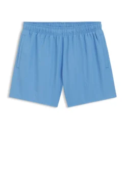 Swim shorts with all-over stacked logos