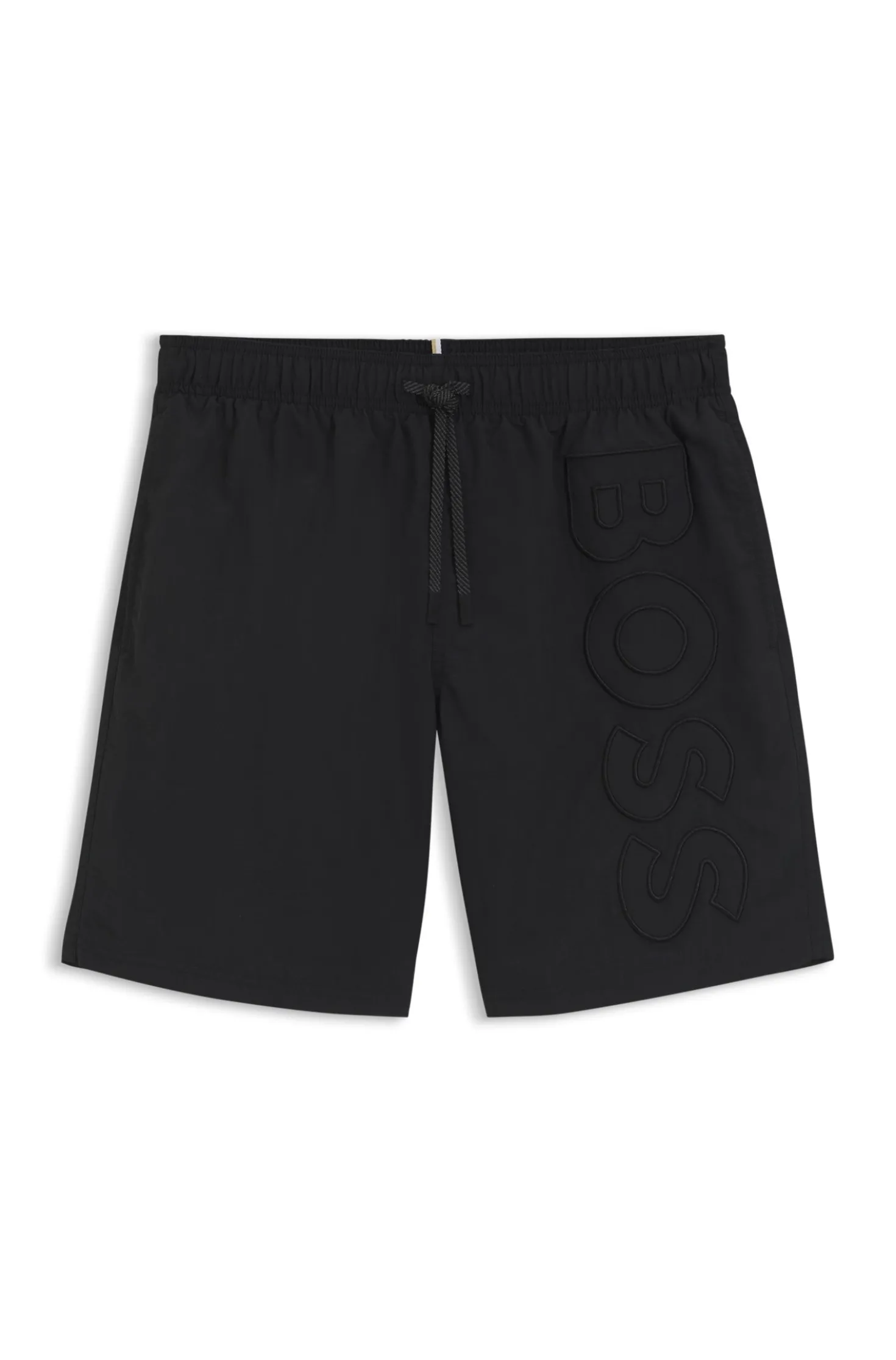 Swim shorts with 3D logo embroidery